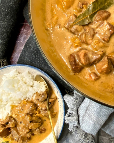Pork Adobo with Coconut Milk (pork adobo sa gata)