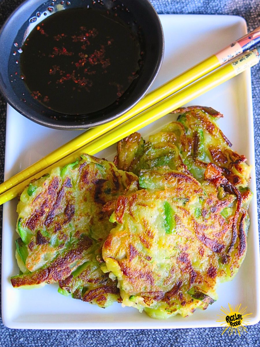 Tasty! Korean Zucchini Pancakes (Hobak Buchim)