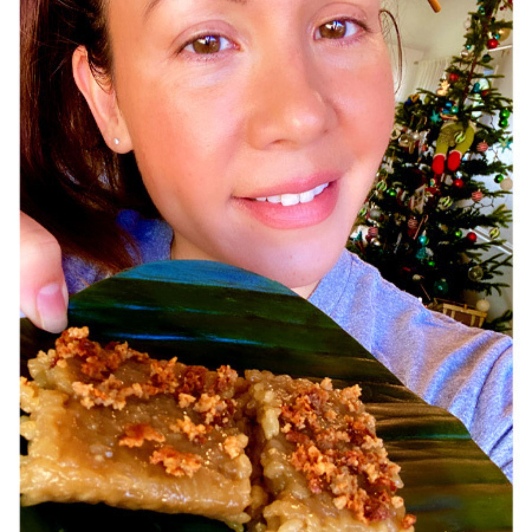 rice-life-foodie-girl-with-plate-of-filipino-biko-dessert-with-latik