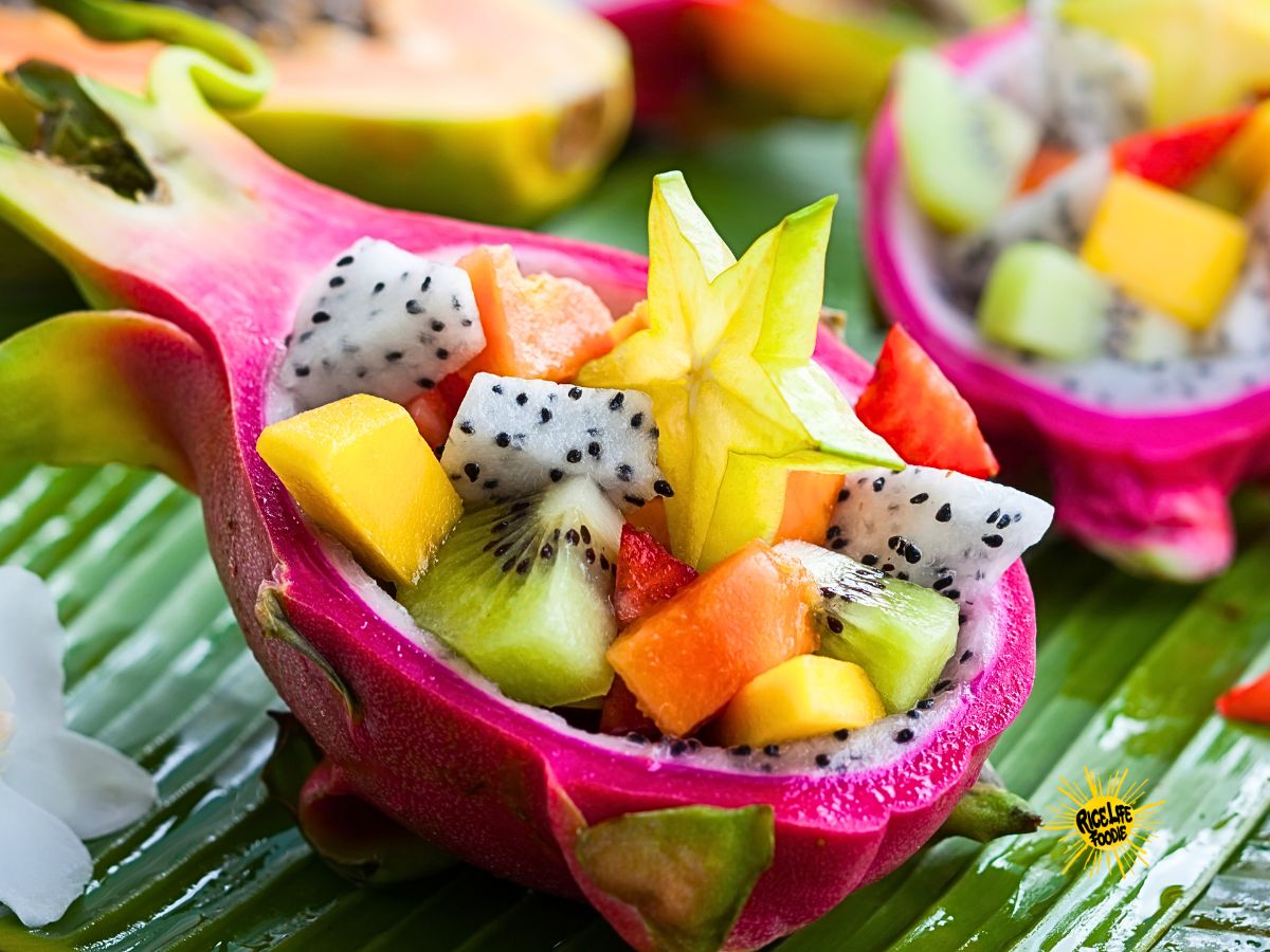 The Most Beautiful Summer Tropical Dragon Fruit Salad
