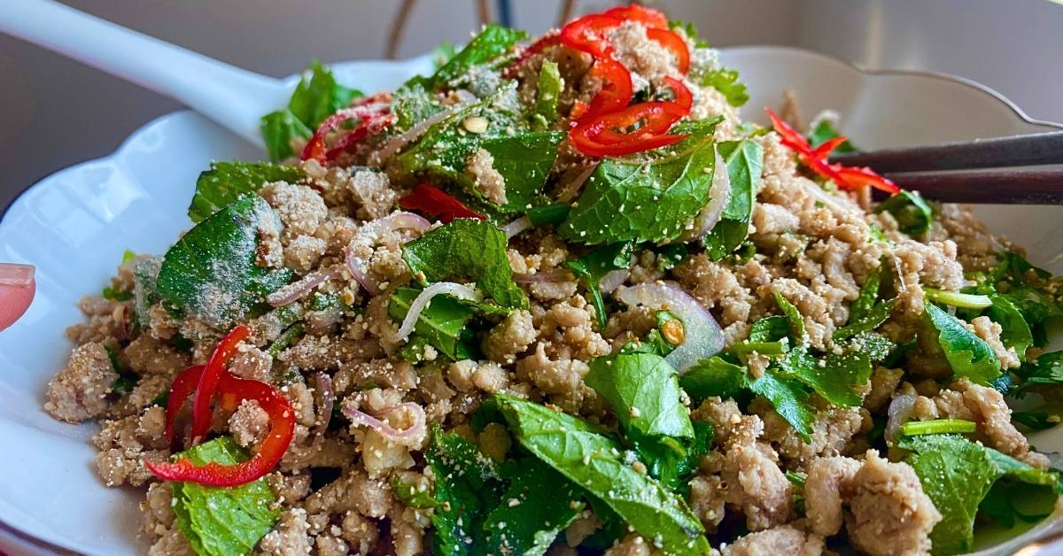 Thai Chicken Larb Salad Recipe (Larb Gai) – So Fresh, Protein Rich, Healthy