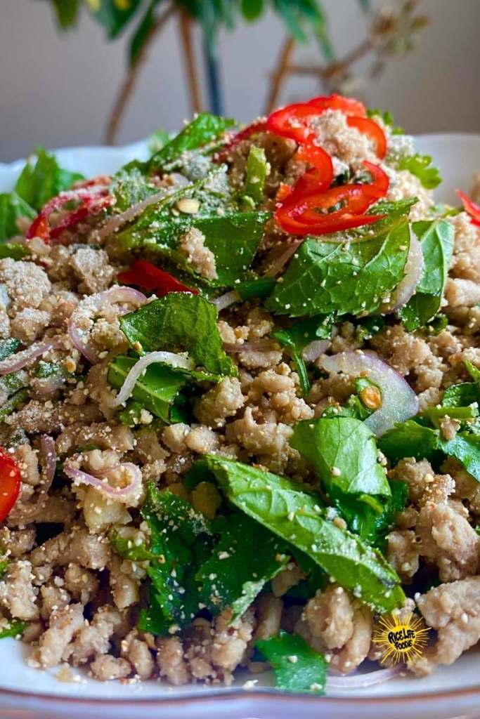 Thai Chicken Larb Salad Recipe (Larb Gai) - So Fresh, Protein Rich ...